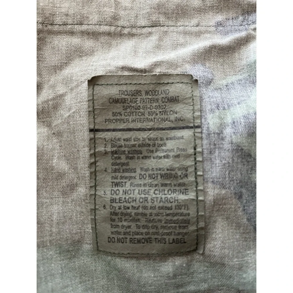 US MILITARY Pants Men's Large Regular  Camo Nato Woodland Cargo Combat Trouser